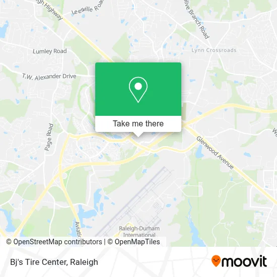Bj's Tire Center map