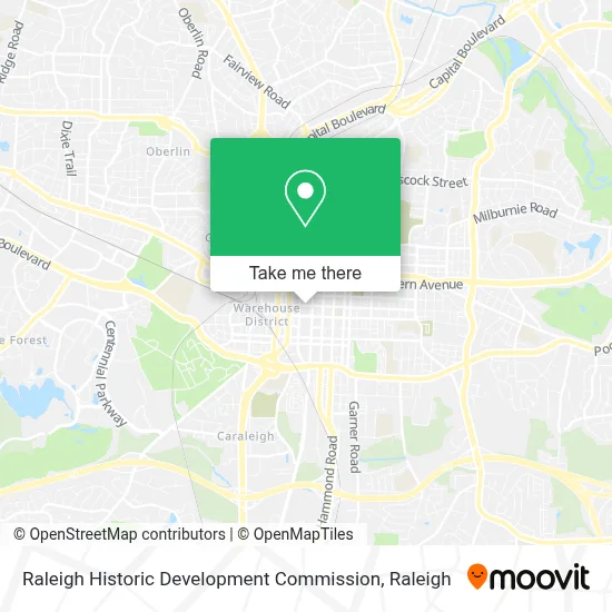Raleigh Historic Development Commission map
