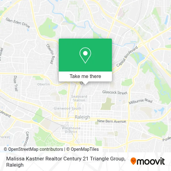 Malissa Kastner Realtor Century 21 Triangle Group map