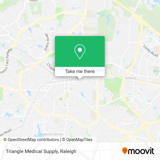 Triangle Medical Supply map