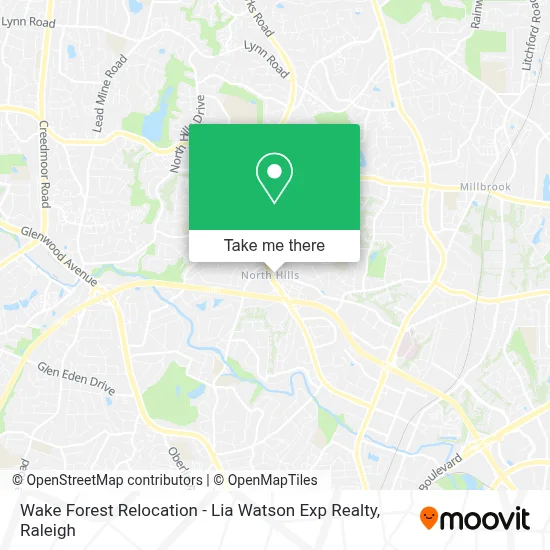 Wake Forest Relocation - Lia Watson Exp Realty map
