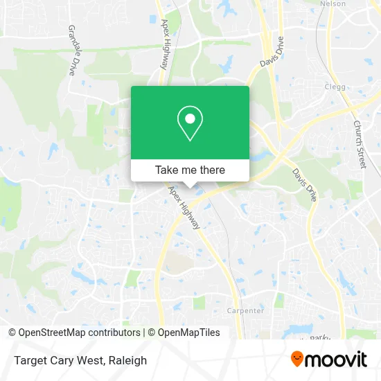Target Cary West map