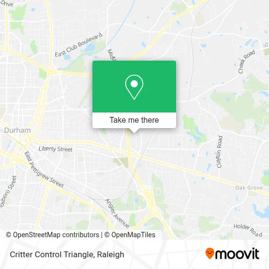 Critter Control Triangle map
