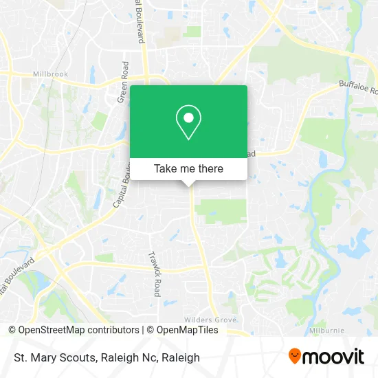 St. Mary Scouts, Raleigh Nc map