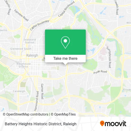 Battery Heights Historic District map