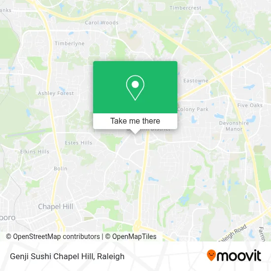 Genji Sushi Chapel Hill map