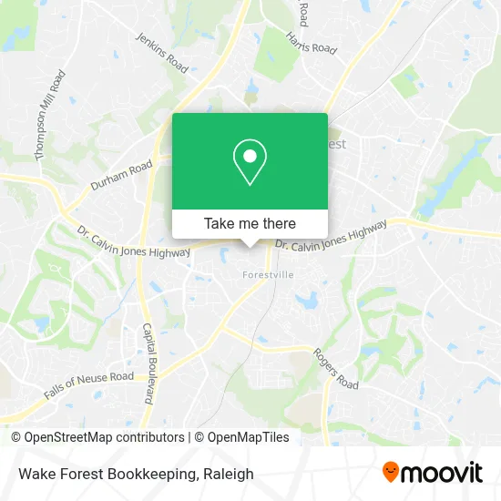 Wake Forest Bookkeeping map