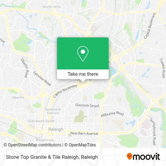 Stone Top Granite & Tile Raleigh map