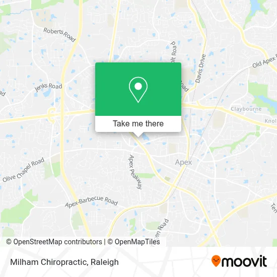 Milham Chiropractic map
