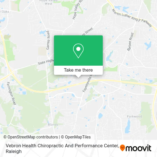 Vebron Health Chiropractic And Performance Center map