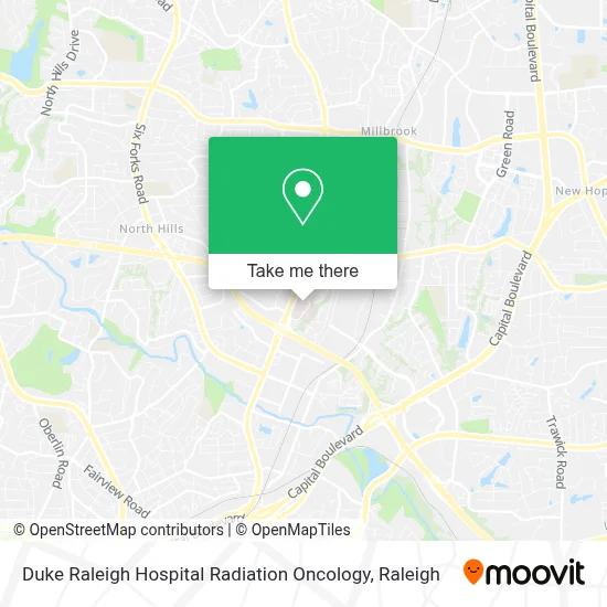 Duke Raleigh Hospital Radiation Oncology map