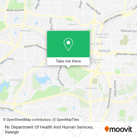 Nc Department Of Health And Human Services map