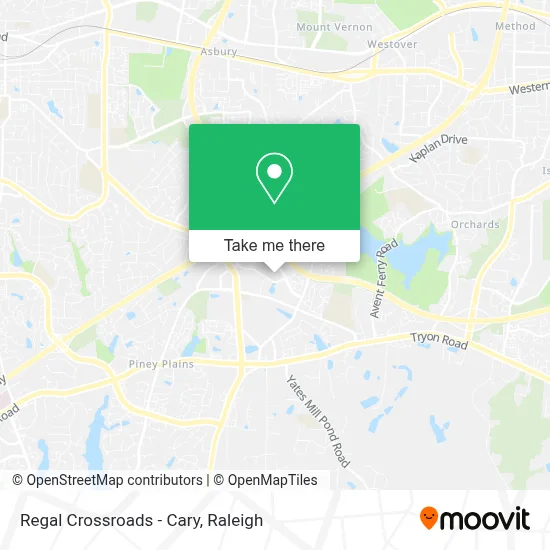 Regal Crossroads - Cary map