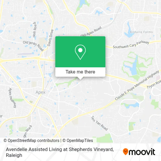 Avendelle Assisted Living at Shepherds Vineyard map