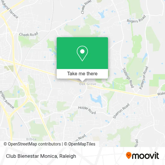 Club Bienestar Monica map