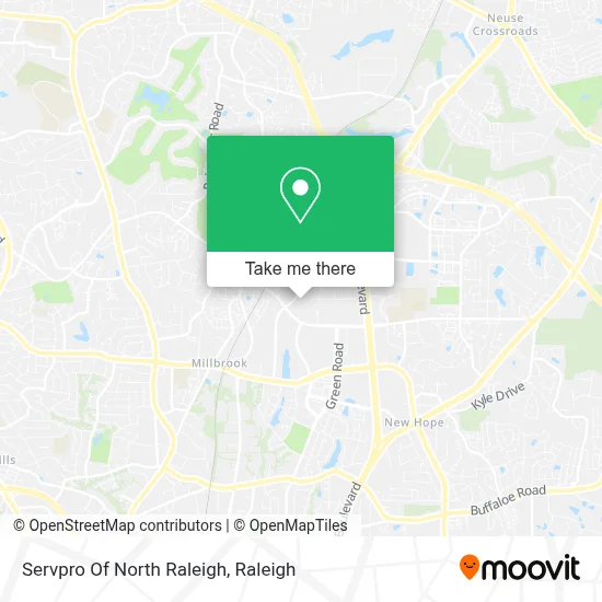Servpro Of North Raleigh map