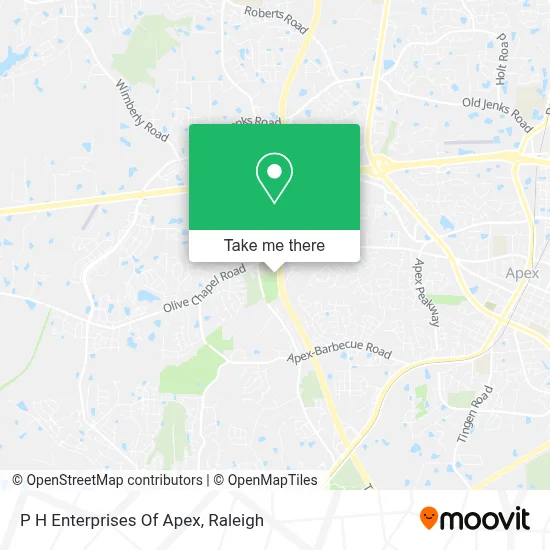 P H Enterprises Of Apex map