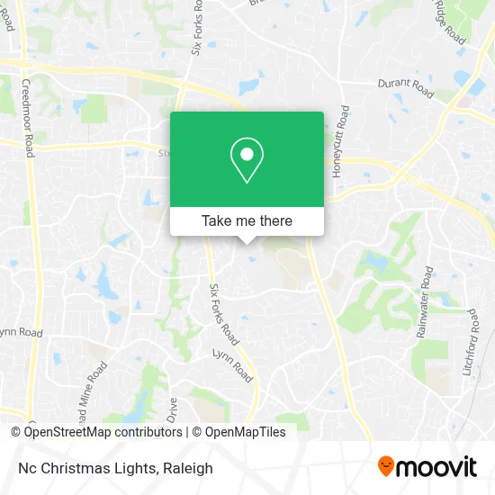 Nc Christmas Lights map