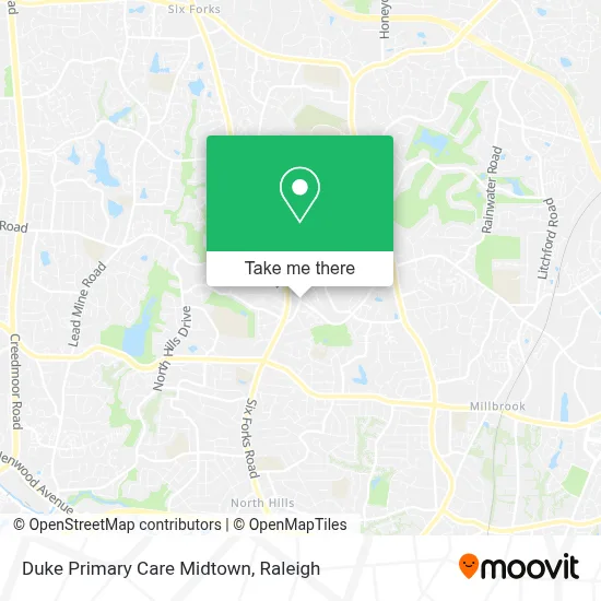 Duke Primary Care Midtown map