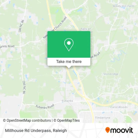 Millhouse Rd Underpass map