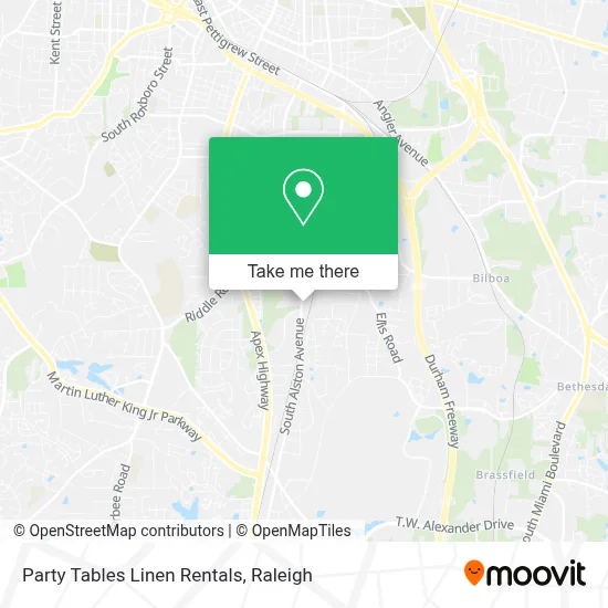 Party Tables Linen Rentals map