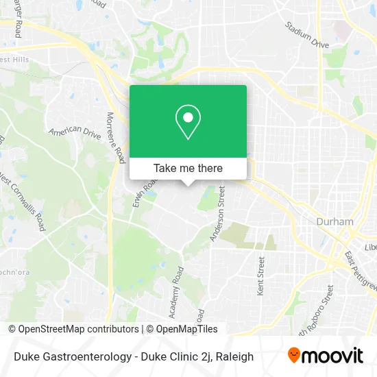 Duke Gastroenterology - Duke Clinic 2j map