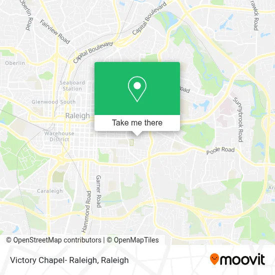 Victory Chapel- Raleigh map