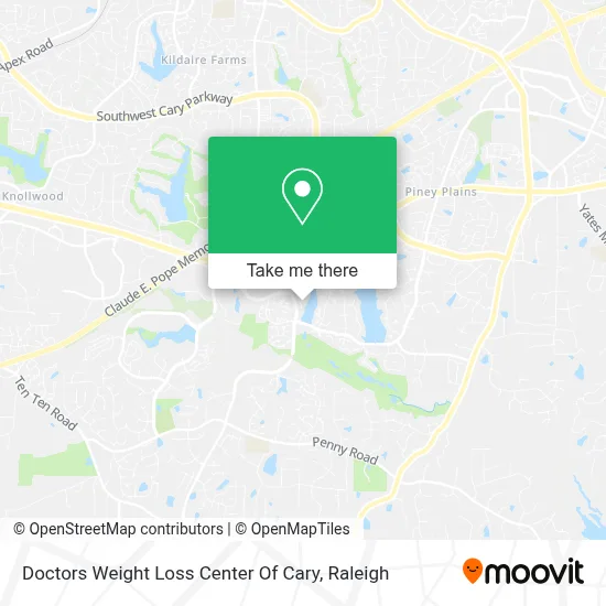 Doctors Weight Loss Center Of Cary map