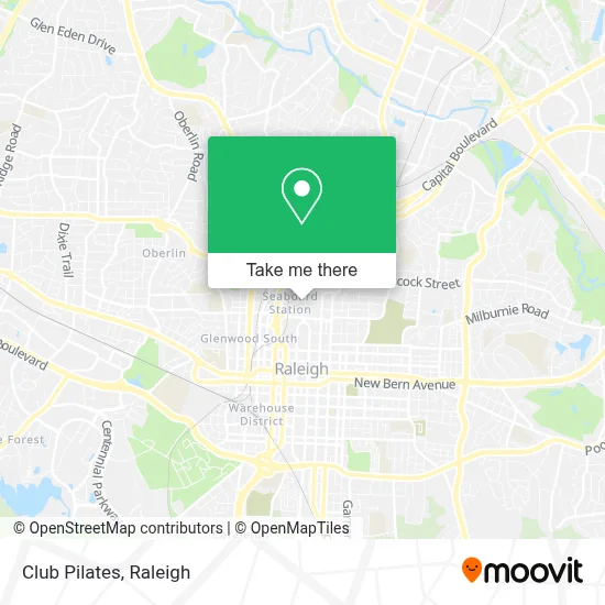 Club Pilates map