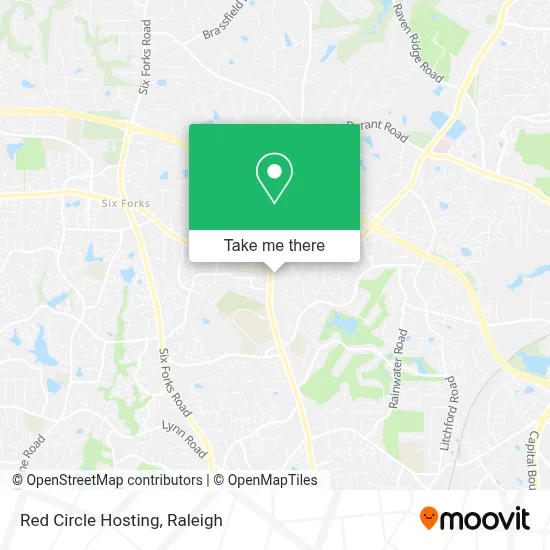 Red Circle Hosting map