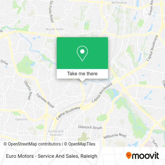 Euro Motors - Service And Sales map
