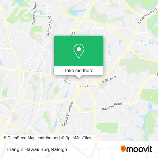Triangle Hawaii Bbq map