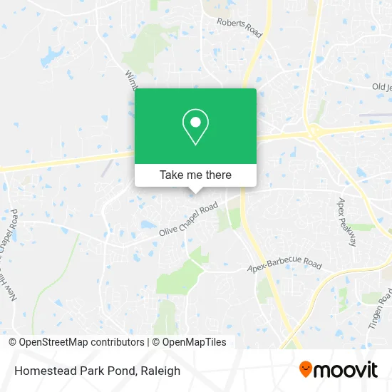 Homestead Park Pond map