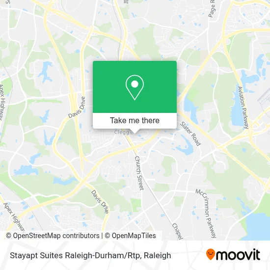 Stayapt Suites Raleigh-Durham / Rtp map