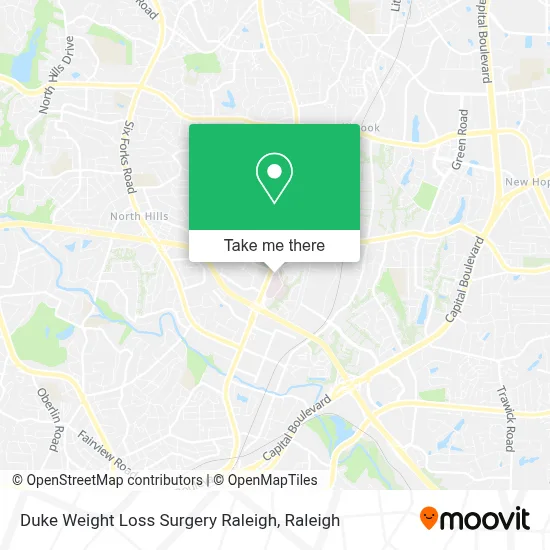 Duke Weight Loss Surgery Raleigh map