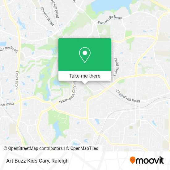 Art Buzz Kids Cary map