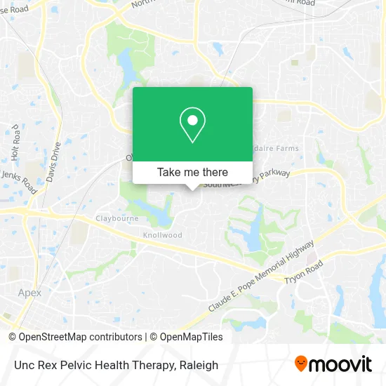 Unc Rex Pelvic Health Therapy map