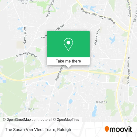The Susan Van Vleet Team map