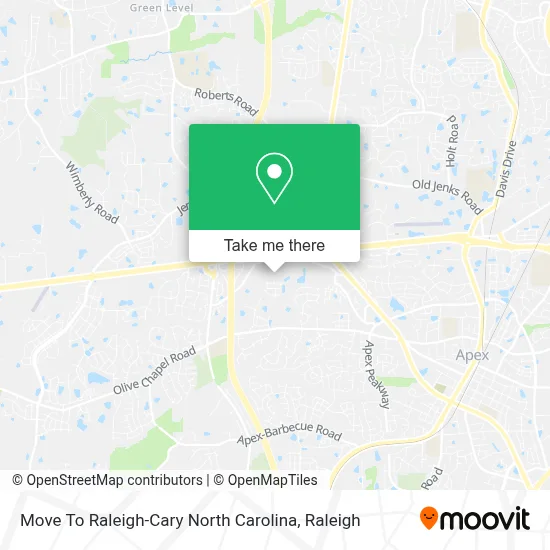 Move To Raleigh-Cary North Carolina map