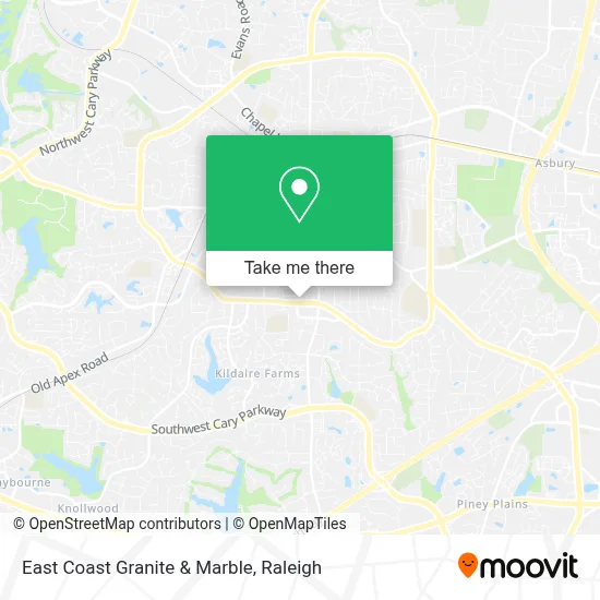 East Coast Granite & Marble map