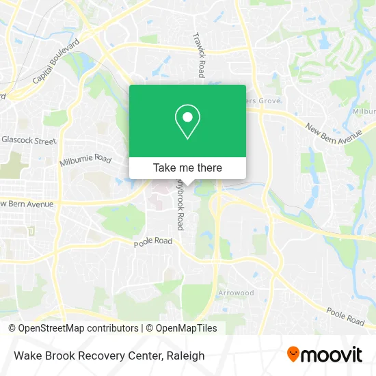 Wake Brook Recovery Center map