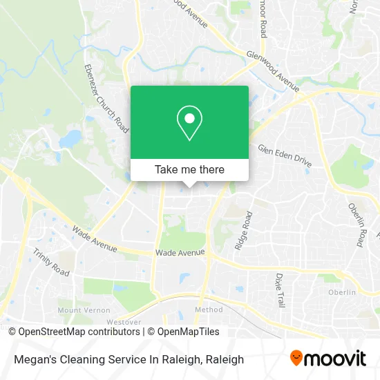 Megan's Cleaning Service In Raleigh map
