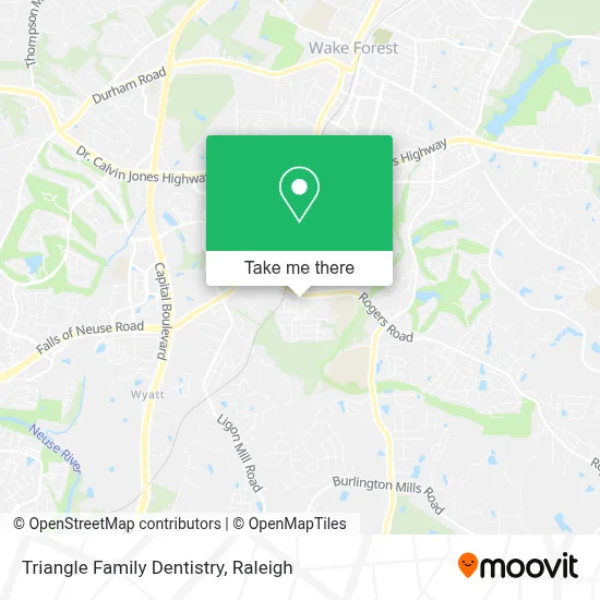 Triangle Family Dentistry map