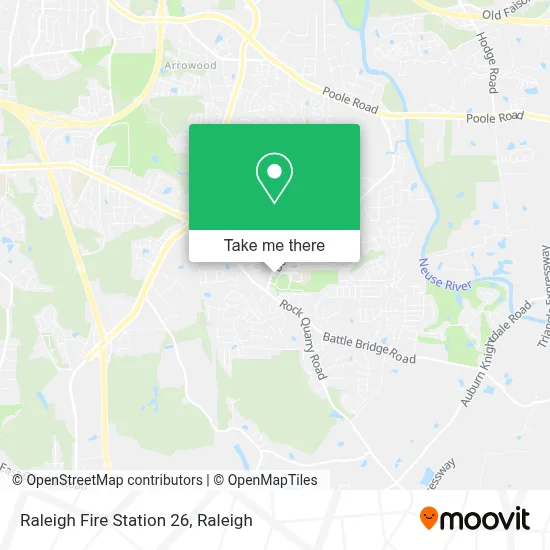 Raleigh Fire Station 26 map