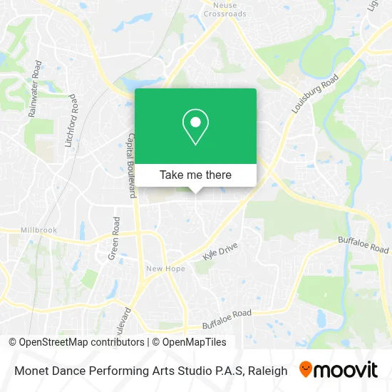 Monet Dance Performing Arts Studio P.A.S map