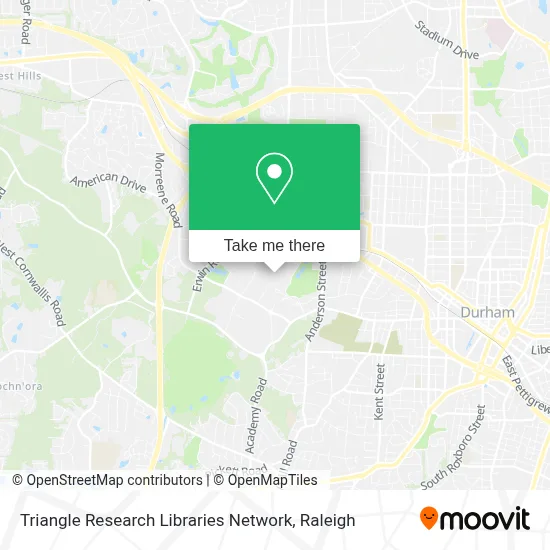 Triangle Research Libraries Network map