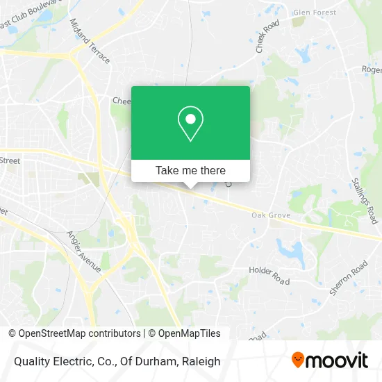 Quality Electric, Co., Of Durham map