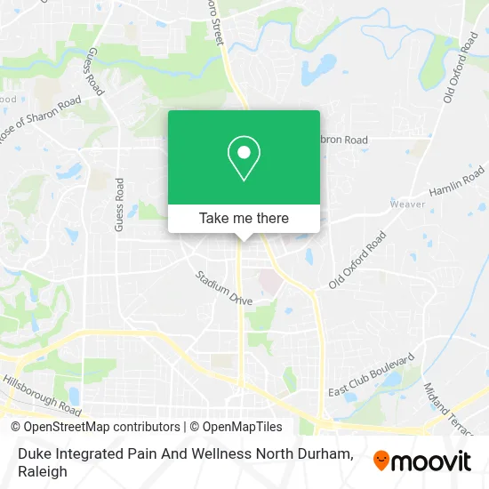 Duke Integrated Pain And Wellness North Durham map