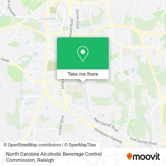 North Carolina Alcoholic Beverage Control Commission map
