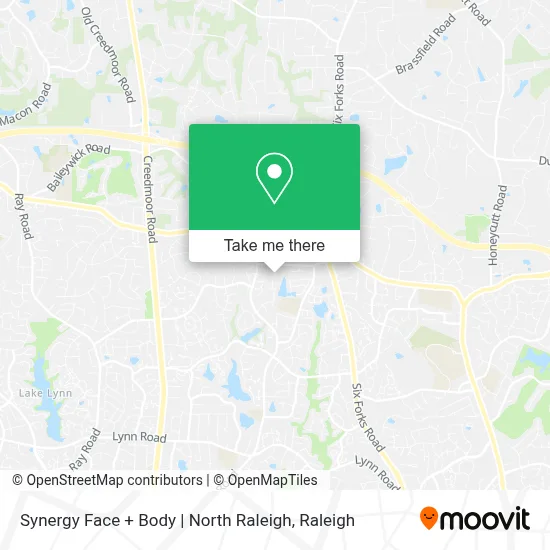 Synergy Face + Body | North Raleigh map